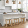 Latitude Run Cindina 24 Saddle Seat Counter Height Barstool With Solid Wood Frame Nrjh1208