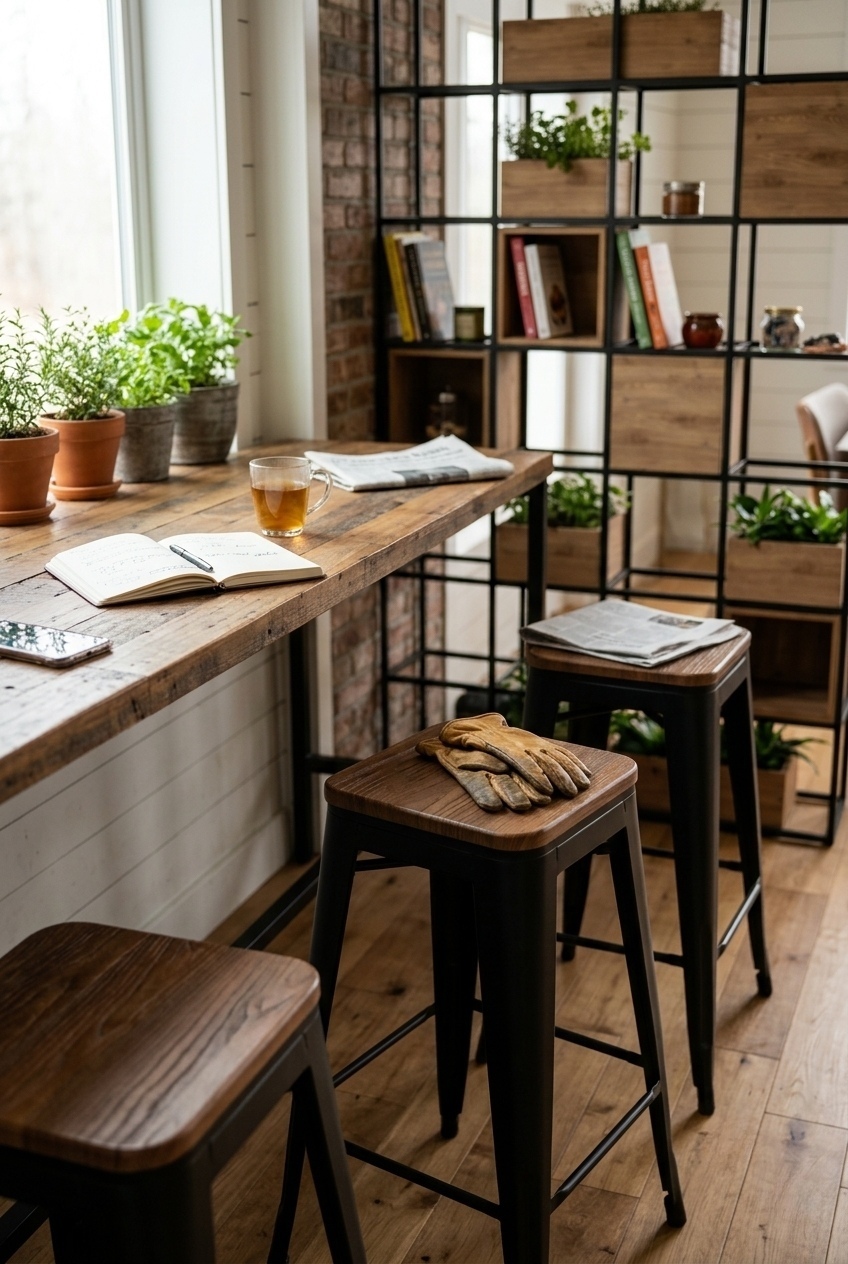 The Industrial Counter Stools That Transformed My Kitchen Island