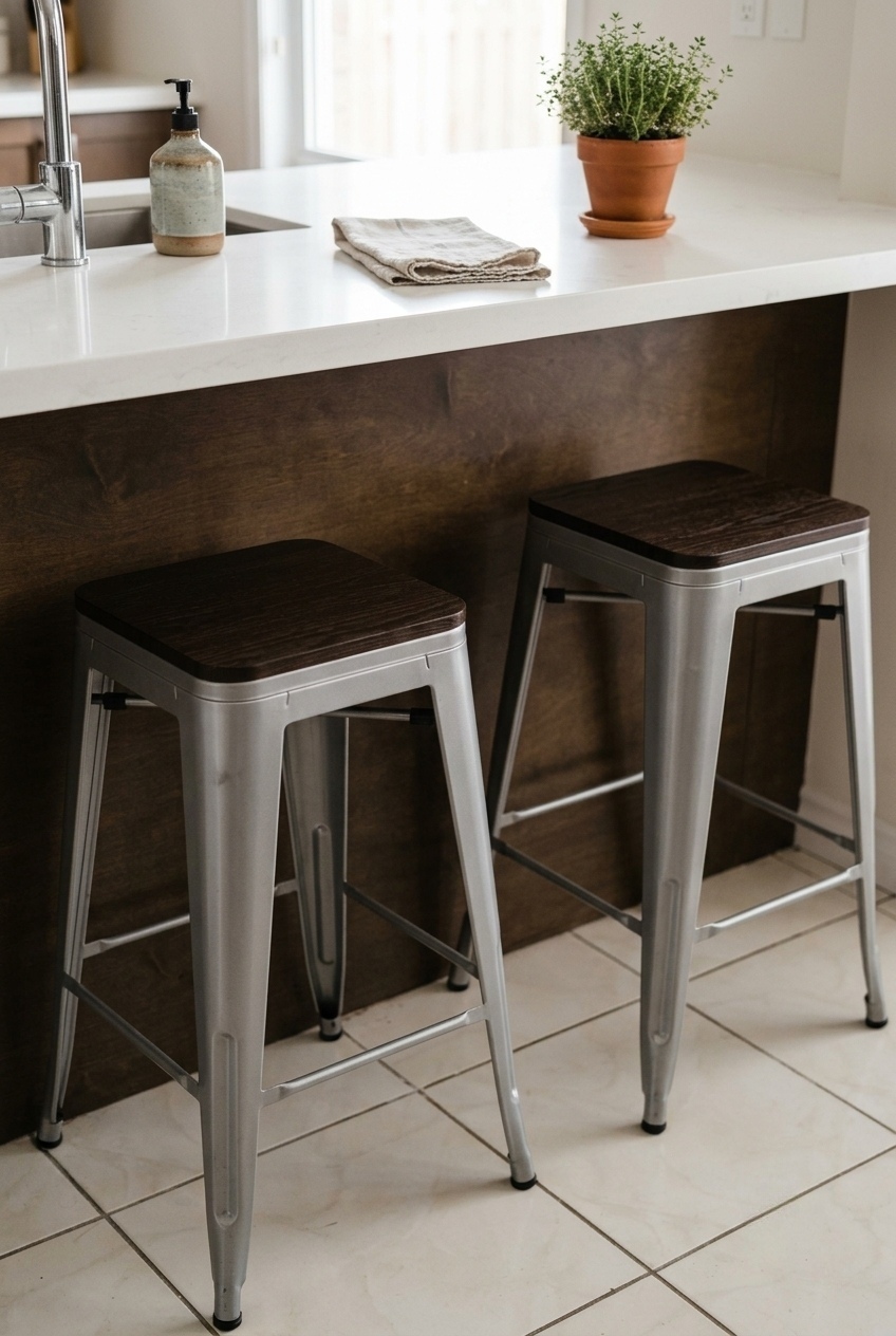The Industrial Counter Stools That Transformed My Kitchen Island