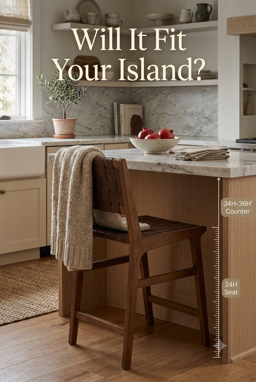 Softening the Stone: How Woven Counter Stools Transform Minimalist Islands