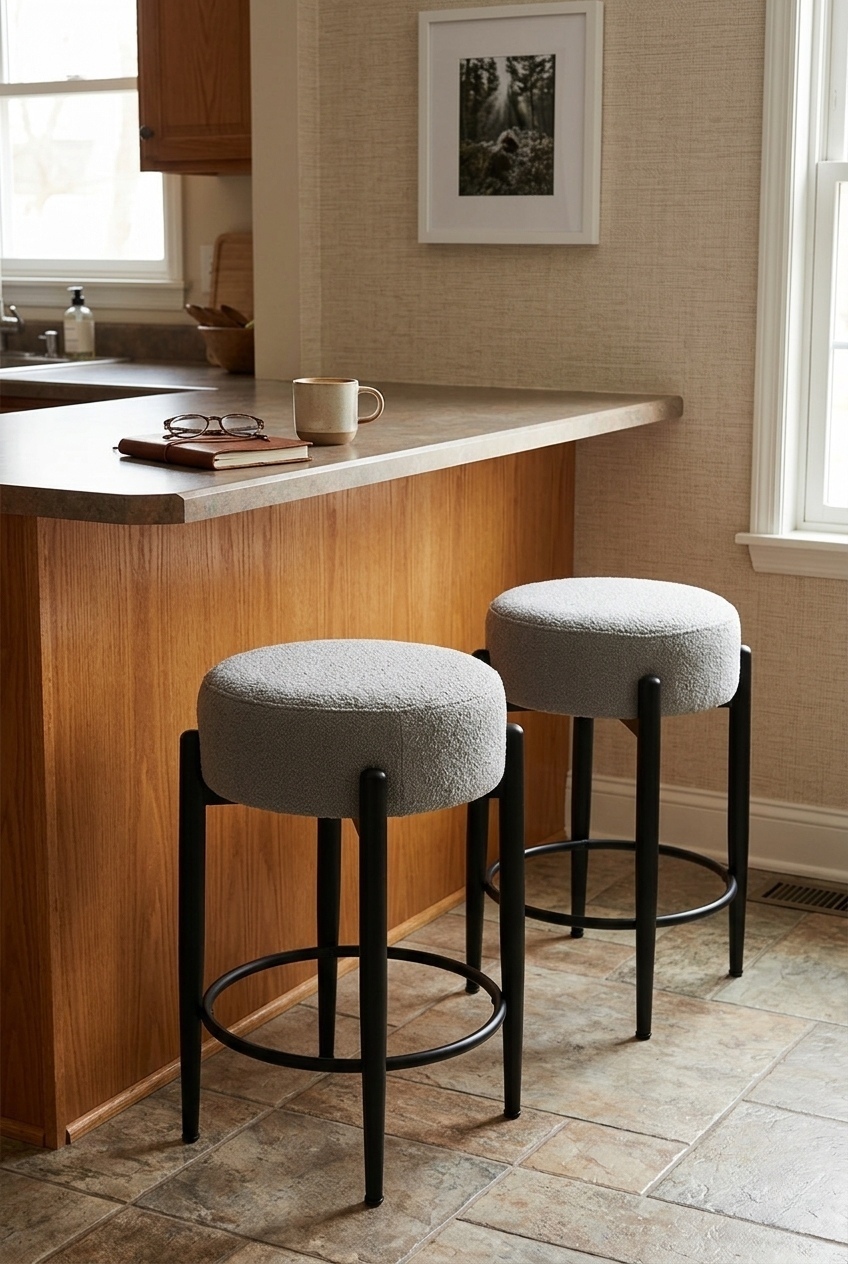 Cozy Up Your Kitchen: The Sherpa Seating Trend I Cannot Stop Thinking About