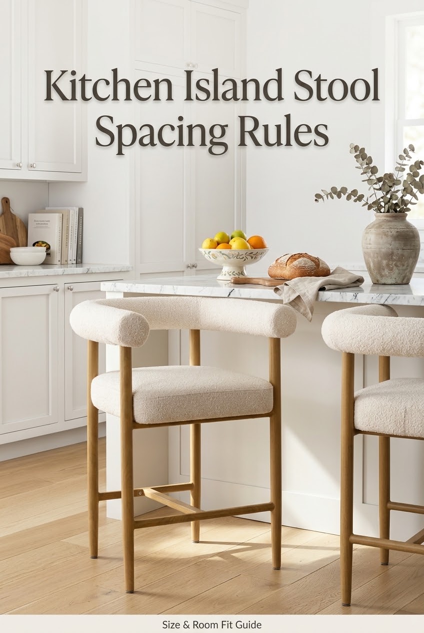 The Art of the Island: How to Style Beige Bouclé Counter Stools