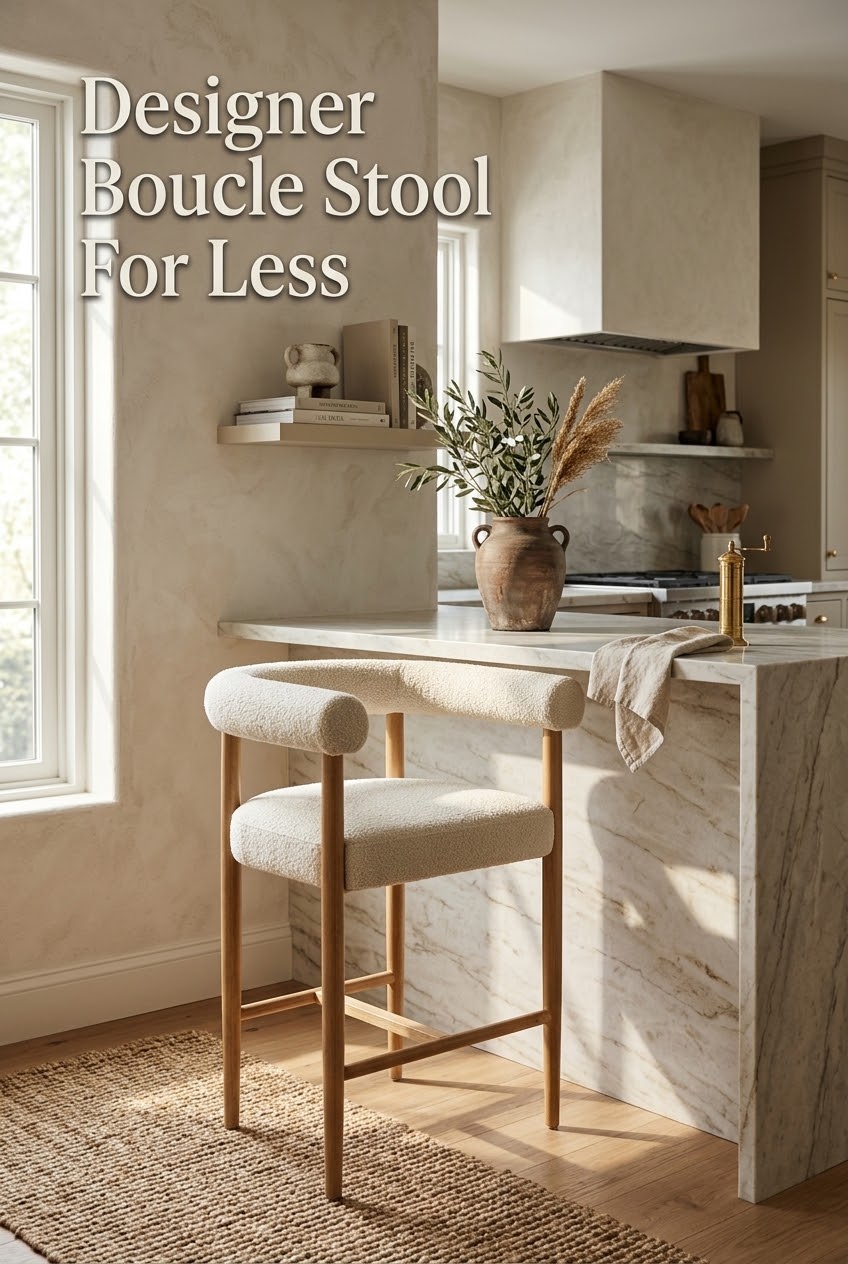 The Sculptural Counter Stool Bringing Haute Bouclé to Everyday Kitchens