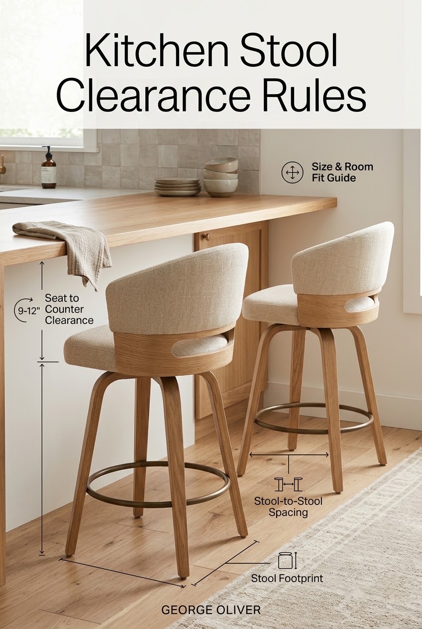 Warm Mid-Century Stool Styling: Curating an Elevated Counter-Height Island