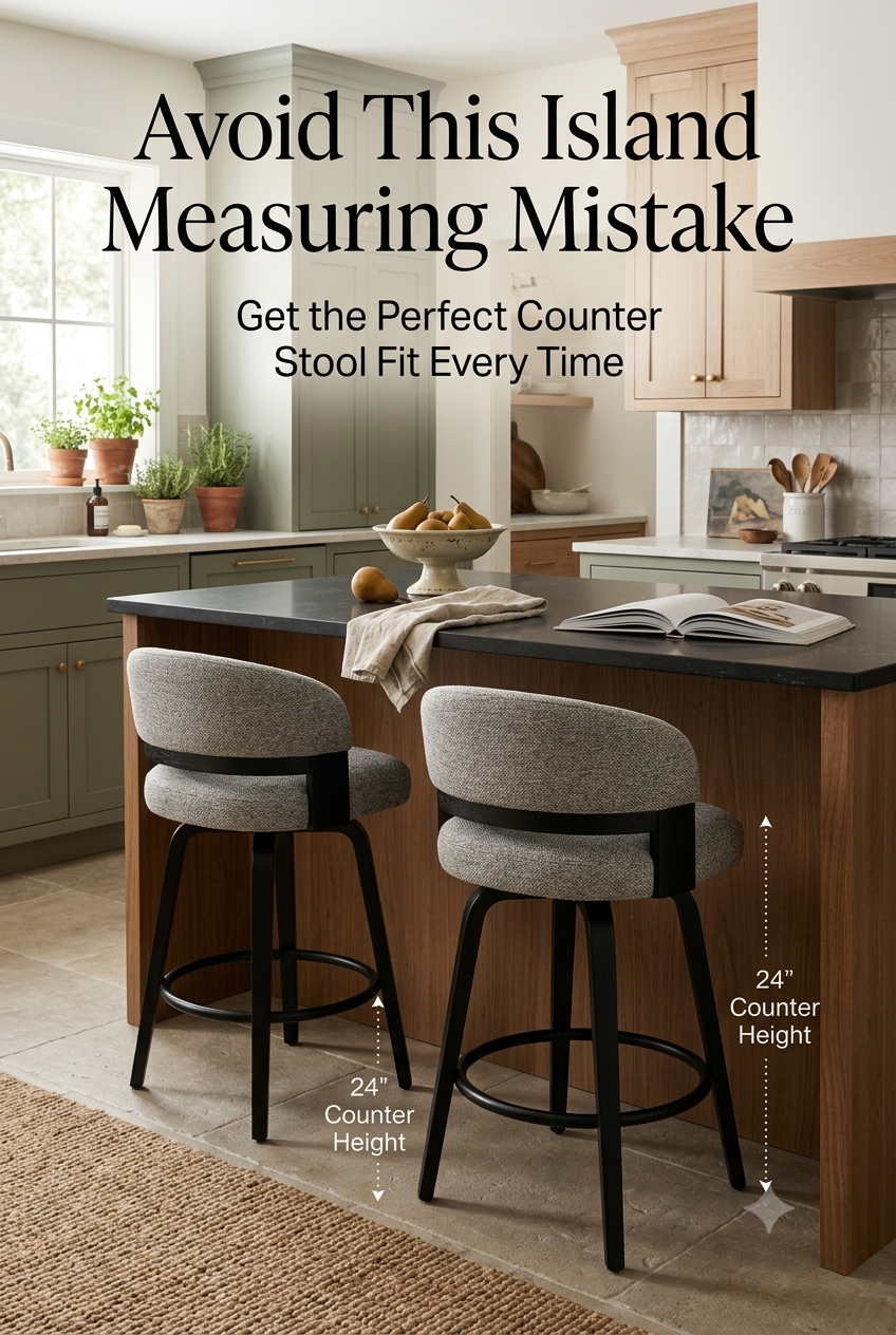 Warm Mid-Century Stool Styling: Curating an Elevated Counter-Height Island