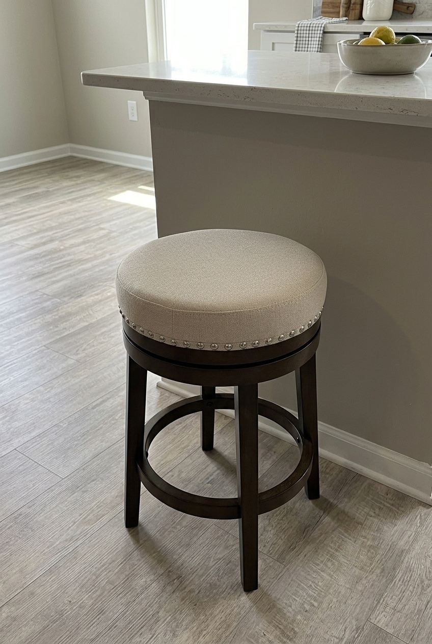 The Warm Wood Swivel Stool Giving Kitchen Islands the Ultimate Cozy Upgrade