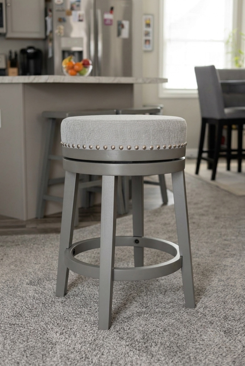 The Warm Wood Swivel Stool Giving Kitchen Islands the Ultimate Cozy Upgrade