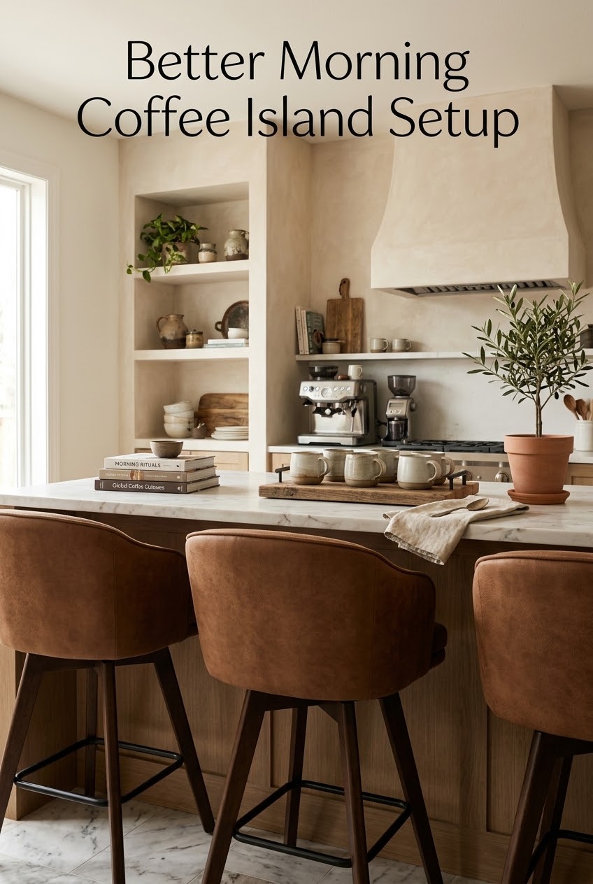 Style Your Kitchen Island Right: The Art of Layering Warm Mid-Century Textures