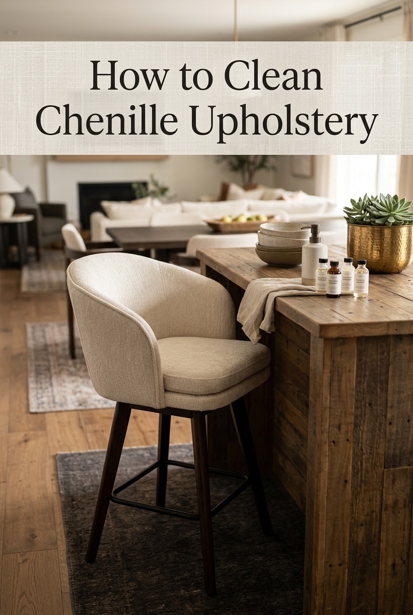 The Art of Living with Chenille: How to Care for Textured Counter Stools