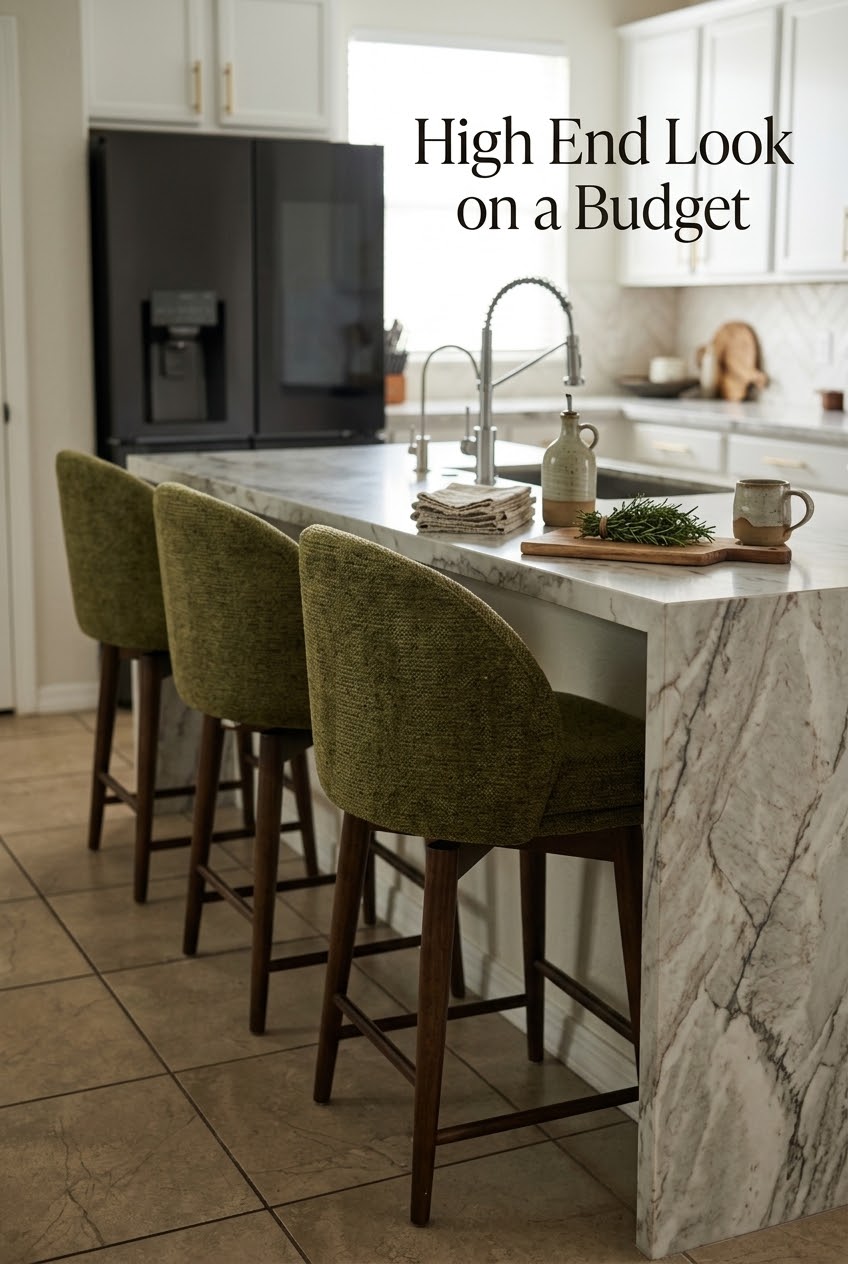 The Art of the Island: Mastering Warm Organic Kitchen Stool Styling