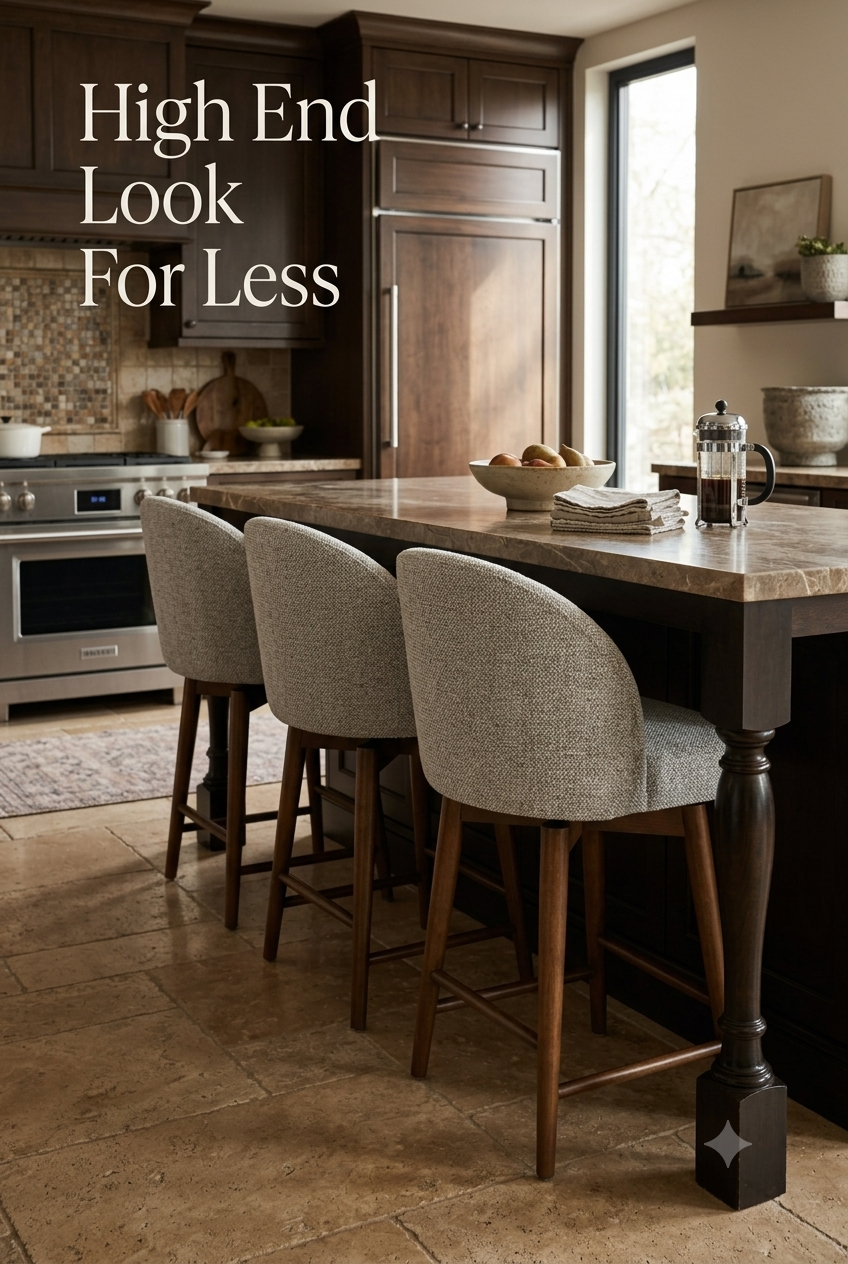 The Art of the Island: Mastering Warm Organic Kitchen Stool Styling