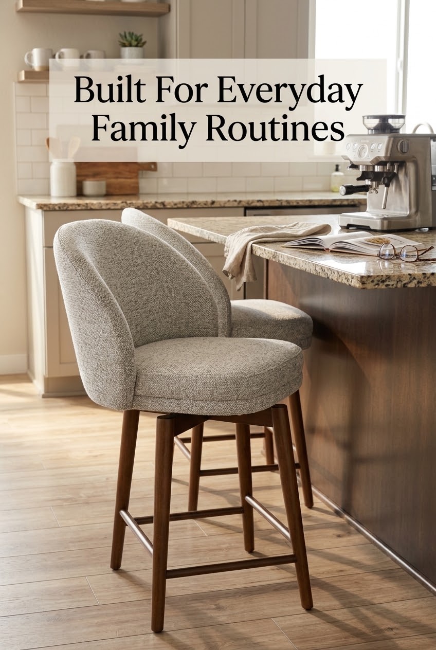 The Art of the Island: Mastering Warm Organic Kitchen Stool Styling