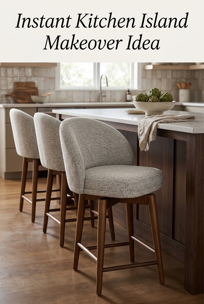 The Counter Height Stool Upgrade: An Instant Kitchen Island Transformation