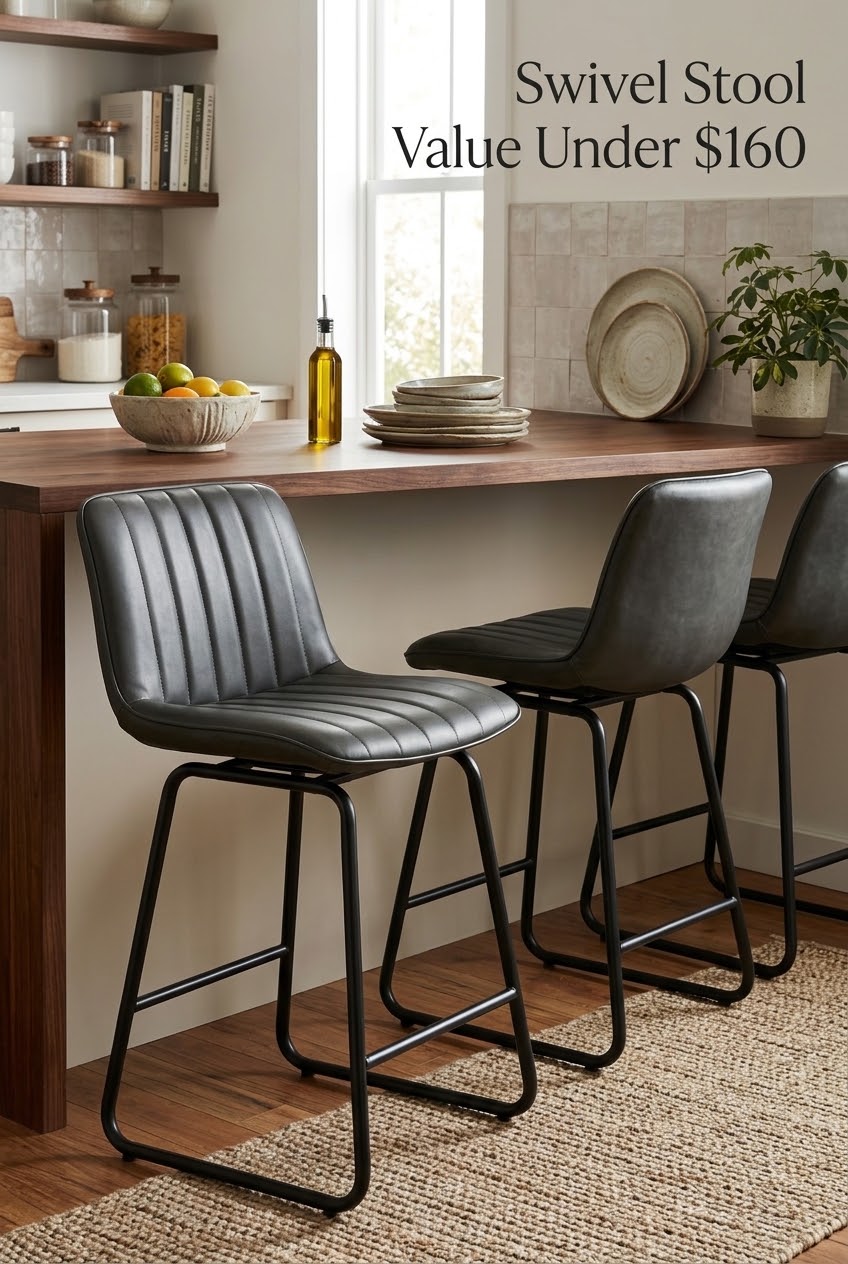 The Art of Contrast: Styling Modern Black PU Counter Stools Around the Island