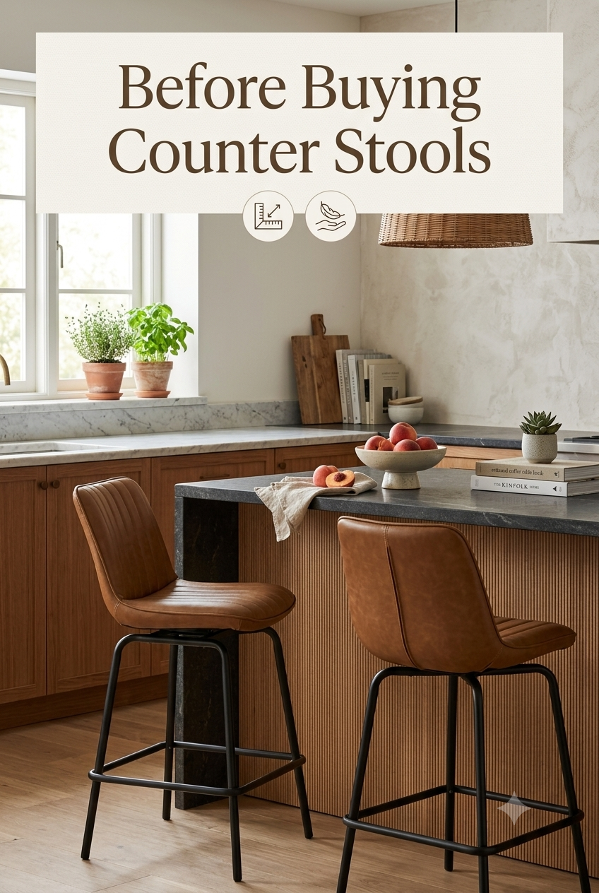 The Art of Contrast: Styling Modern Black PU Counter Stools Around the Island