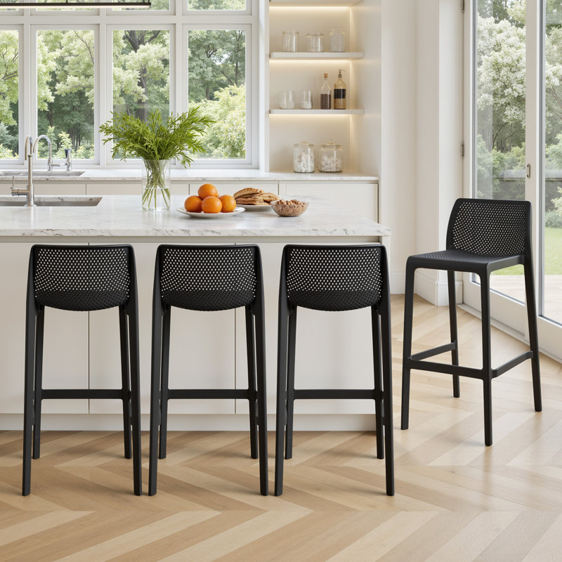 The Art of the Counterpoint: Anchoring Your Kitchen Island with Matte Black Seating